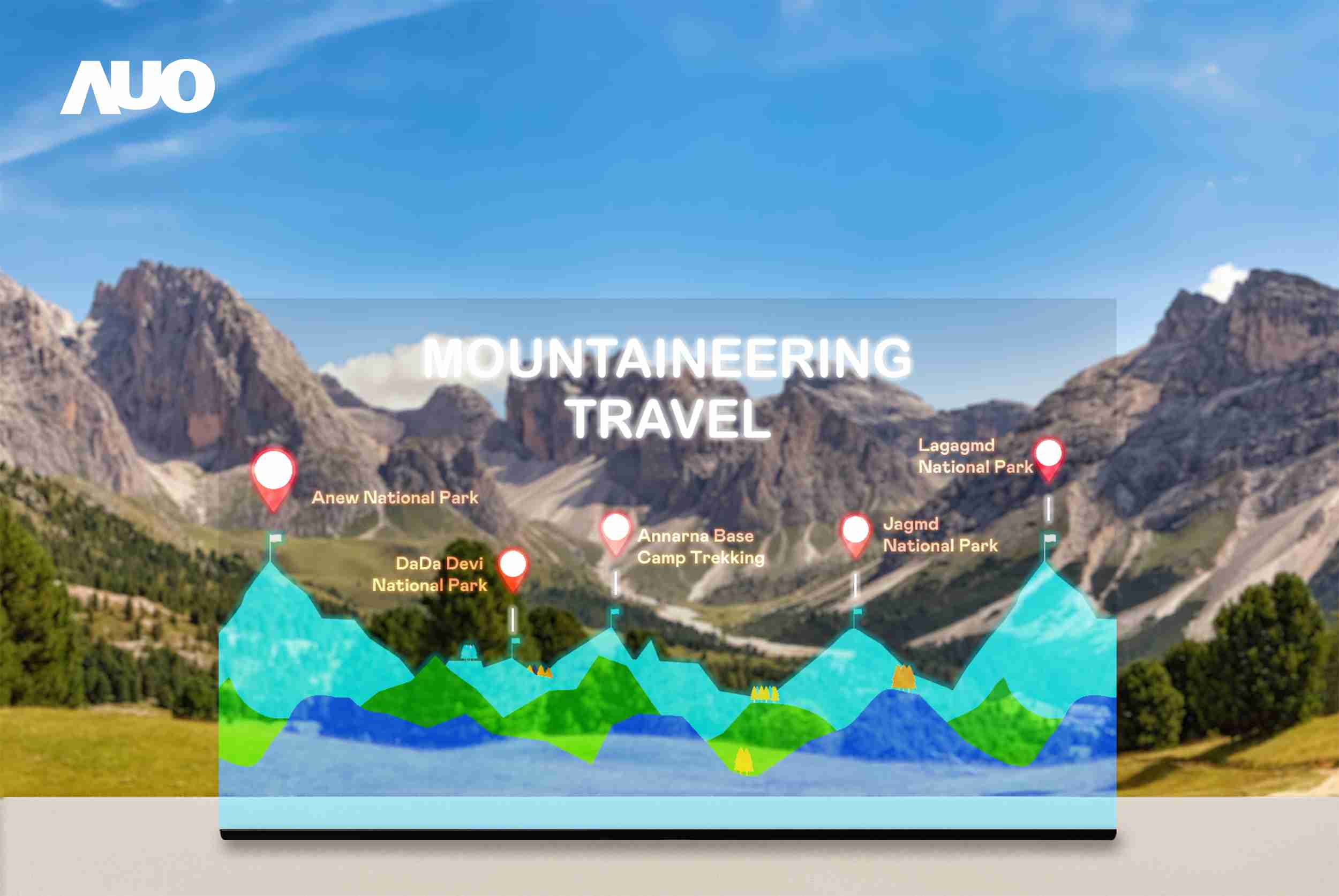 尊龙集团展示全球单片尺寸最大(*)42吋透明Micro LED显示器拼接而成的〝64吋透明Micro LED显示器〞，，，，具备高透明度、、、1,000 nits高亮度、、、广色域、、、、采用三边无边框的无缝拼接等多重特色，，呈现超高清、、细腻画质而不遮挡后方视觉，，满足层峰需求，，，可广泛运用于零售、、、艺术展览或商业空间等场域